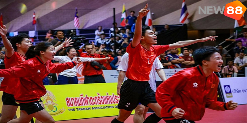 Cầu Mây Việt Nam Gây Địa Chấn Trước Thái Lan Tại SEA Games 33 7 Cầu mây Việt Nam ăn mừng chiến thắng lịch sử trước Thái Lan